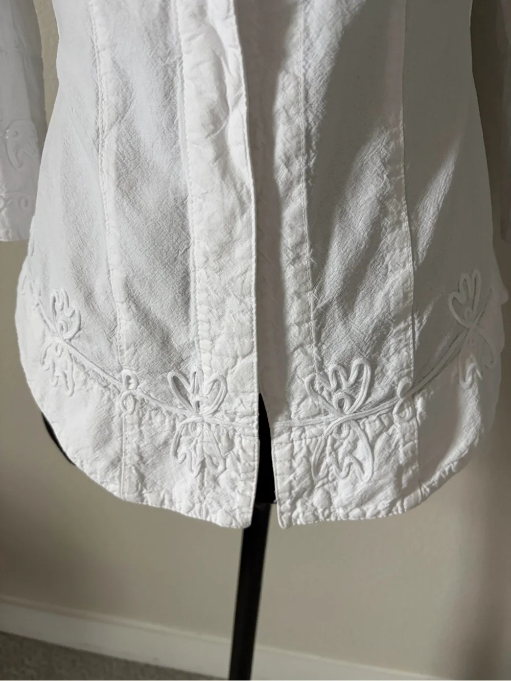 Scully Cantina White Women's Embroidered Button-Down Shirt size S - Picture 5 of 16